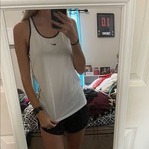 Nike Racerback Tank Black and White Medium